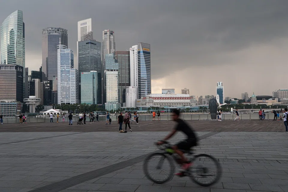 A view of the CBD as seen from Marina Bay Sands. (SPH Media)
