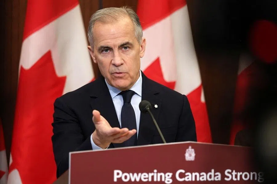 Canadian Prime Minister Mark Carney speaks during a news conference on Parliament Hill in Ottawa, Canada, on 14 May 2026. (Dave Chan/AFP)