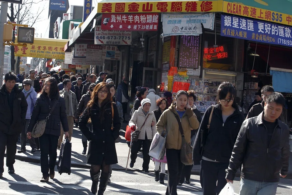 A general view of Flushing in New York, US, a vibrant Asian enclave. (SPH Media)