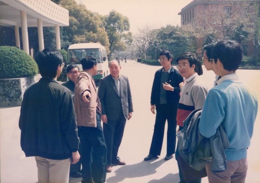 The Fudan debate team on campus, 1988.