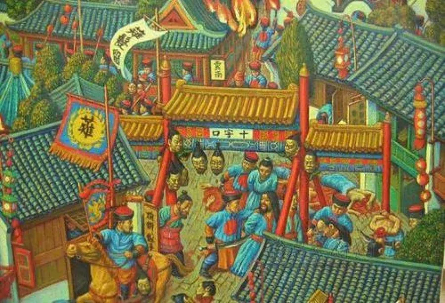 An image depicting the killing of so-called "barbarians" by imperial troops in ancient China. (Internet)
