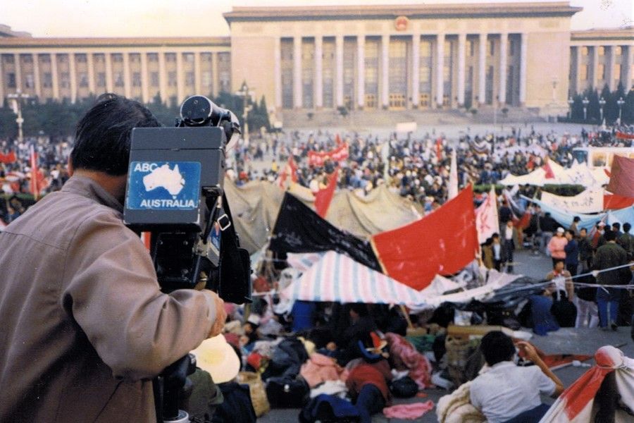 The protest in Tiananmen Square, Beijing, 1989. (Willie Phua/SPH)