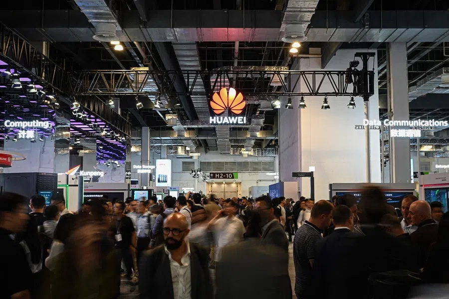 People visit an exhibition during Huawei Connect 2026 in Shanghai on 17 September 2026.