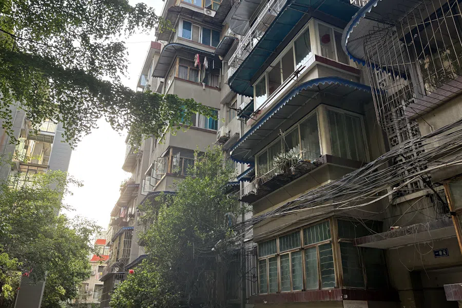 Buildings in the author’s nearly 40-year-old estate in Chengdu, Sichuan, China, photographed on 10 May 2025. (Yi Jina/SPH Media)