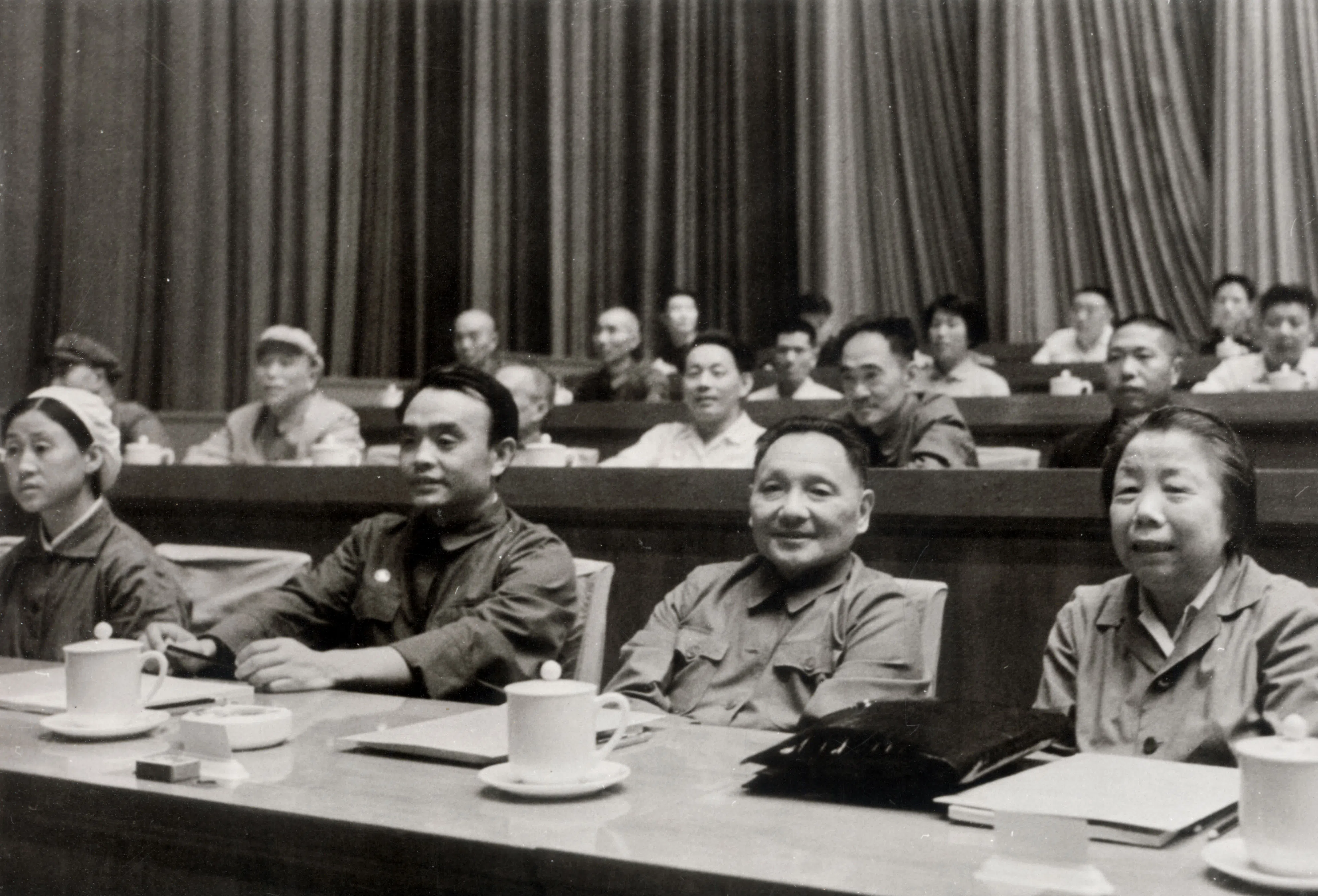 During the Tenth National Congress of the CCP in 1973, Deng Xiaoping (right) was reinstated by Mao, reducing conflict among old cadres and achieving a new power balance.