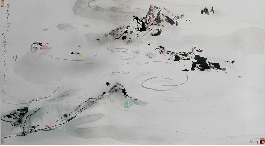 Snow Mountain《雪山图》by Wu Guanzhong, 1990. (SPH Media)