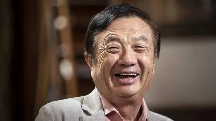 Huawei founder Ren Zhengfei had a front-page interview in People’s Daily. (Internet)