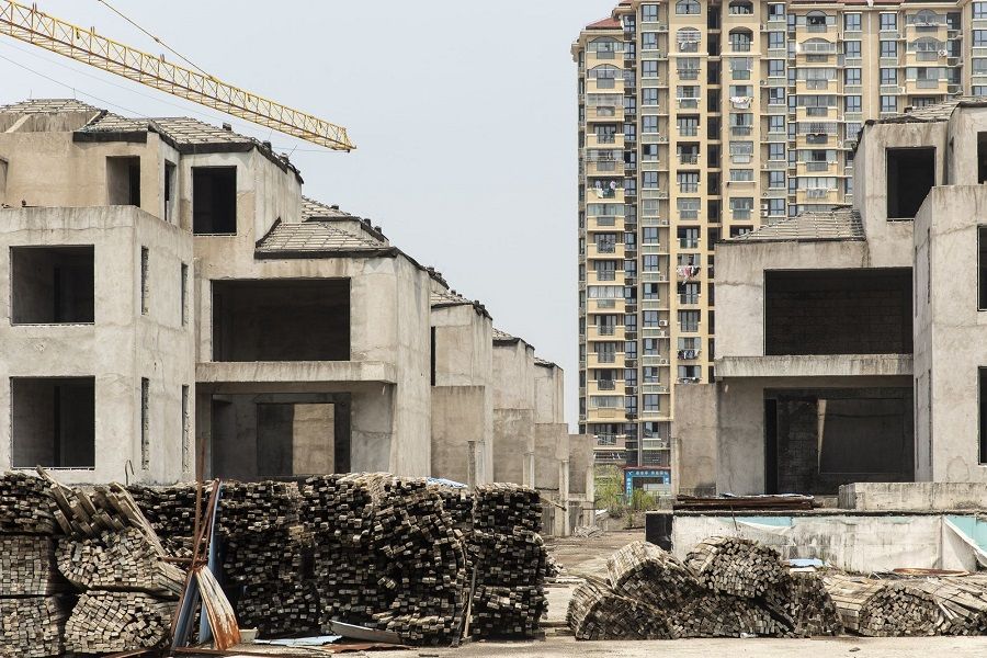 Residential buildings under construction in Shanghai, China, on 27 July 2022. (Qilai Shen/Bloomberg)