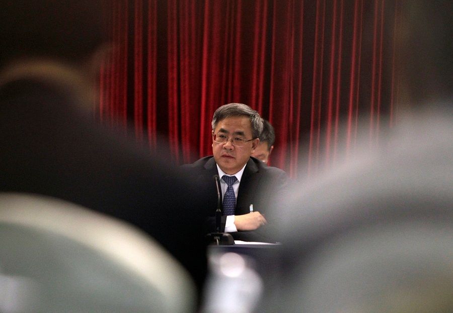 Chinese Vice Premier Hu Chunhua entered the new Central Committee, but not the Politburo. (Iris Zhao/File Photo/Reuters)