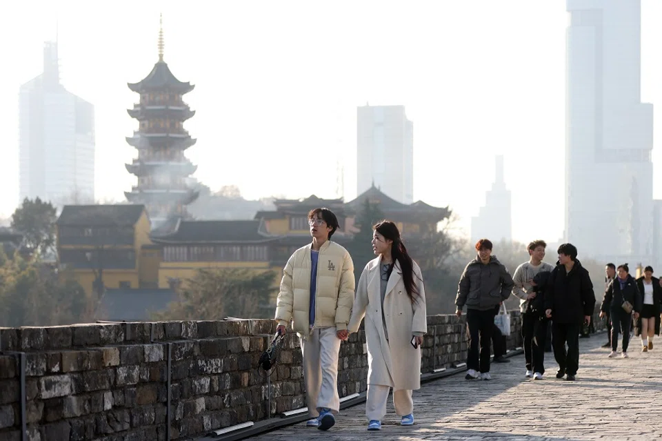 People tour the City Wall of Nanjing in Jiangsu province, China, on 1 January 2025. (CNS)