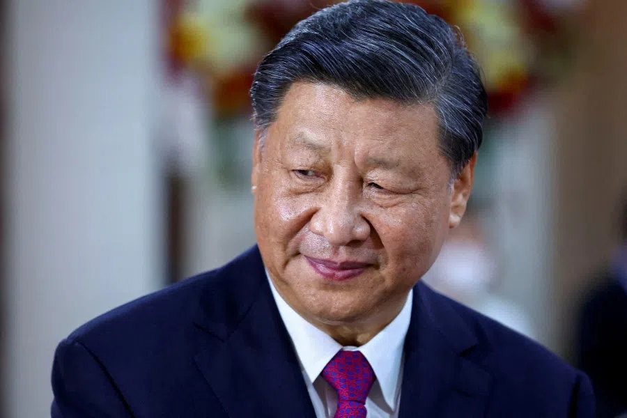 Chinese President Xi Jinping at the Asia-Pacific Economic Cooperation (APEC) summit in Bangkok, Thailand, 19 November 2022. Xi is being framed as a political leader who develops Marxism according to the changing times based on Maoism. (Athit Perawongmetha/Reuters)