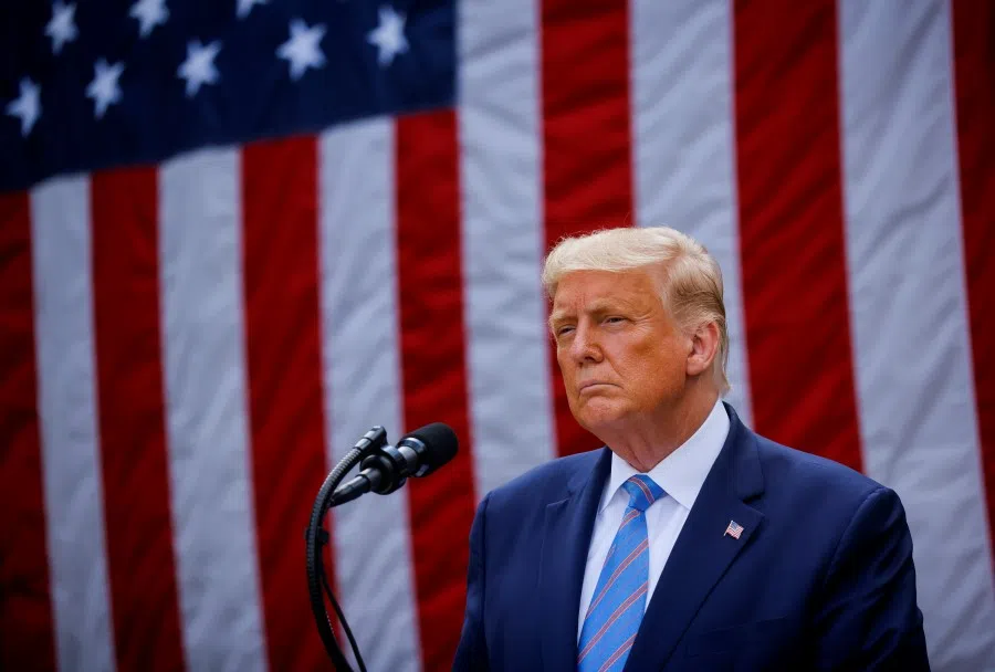 US President Donald Trump speaks about the administration's coronavirus disease (COVID-19) testing plan in the Rose Garden at the White House in Washington, U.S., 28 September 2020. (Carlos Barria/REUTERS)
