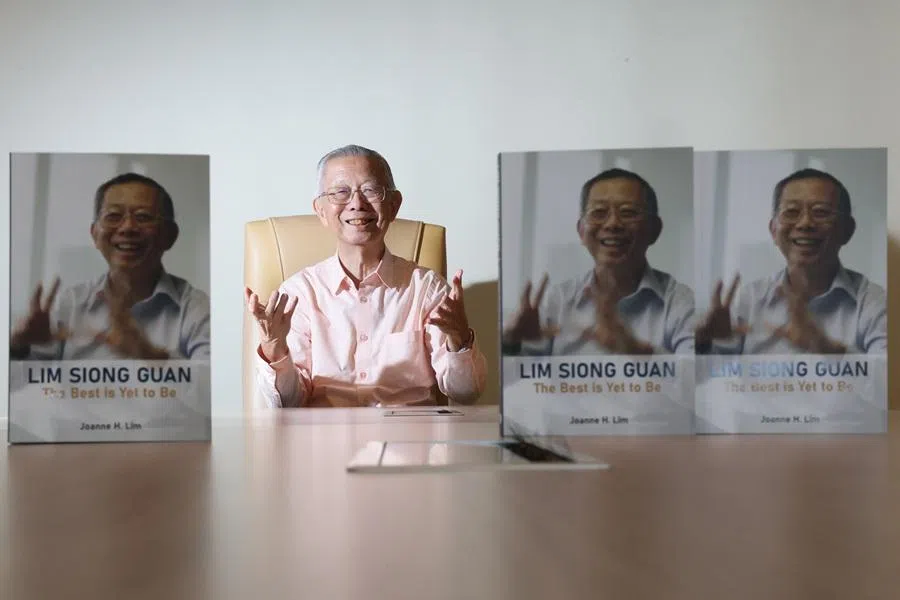 Lim Siong Guan pictured here with his latest book, The Best is Yet to Be, in a shot taken on 10 November 2025 in Singapore. (SPH Media)
