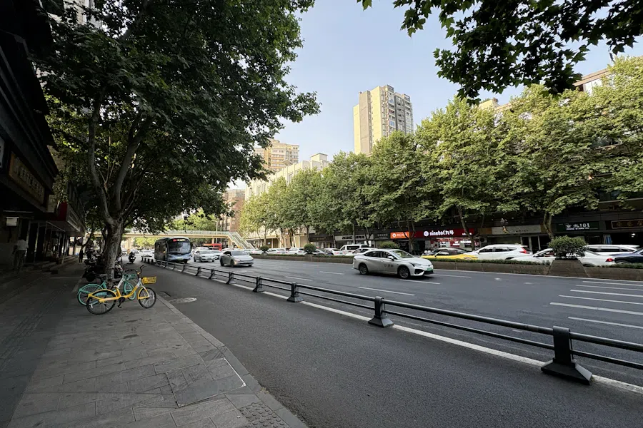 The main road outside the author’s estate in Chengdu, Sichuan, China, photographed on 10 May 2025. (Yi Jina/SPH Media)