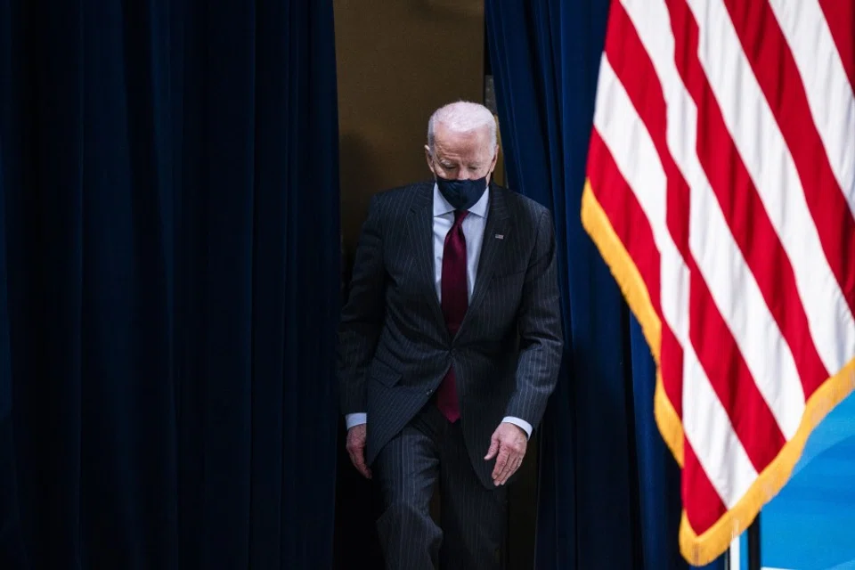 U.S. President Joe Biden arrives for an event in the Eisenhower Executive Office Building in Washington, D.C., U.S., on 22 February 2021. (Jim Lo Scalzo/Bloomberg)