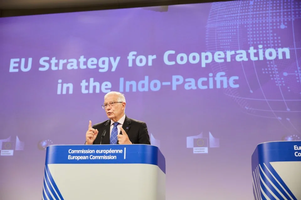 High Representative of the European Union for Foreign Affairs and Security Policy Josep Borrell unveiling the EU's Strategy for Cooperation in the Indo-Pacific, September 2021. (Facebook/European Union in Australia)