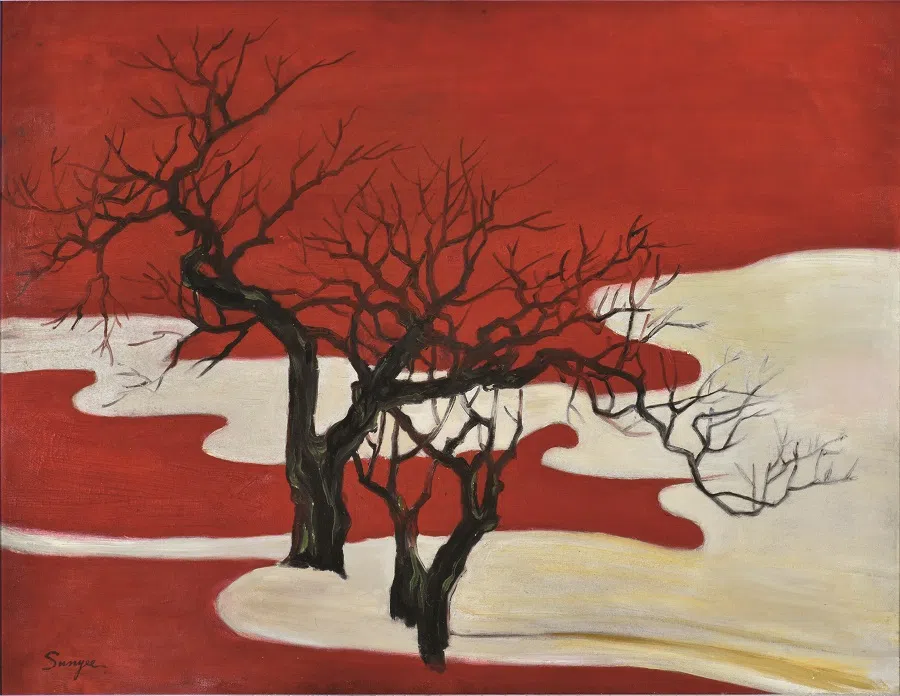 Sun Yee, Autumn Longings (《秋思》). (秋斋藏画 Qiu Zhai Art Studio)