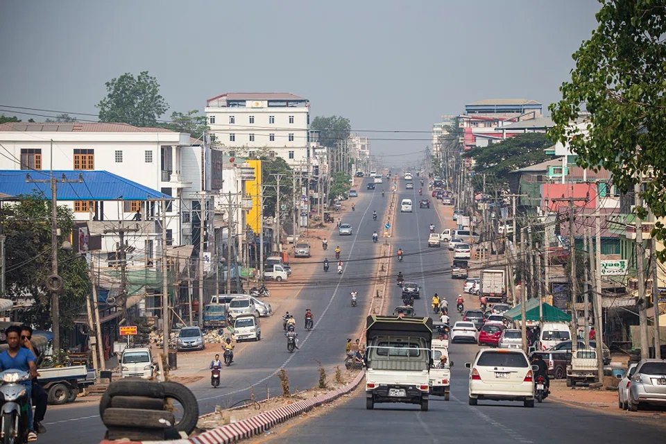 The scene on Asia Road in Kayin state’s Myawaddy township in Myanmar, taken on 12 April 2024. (SPH Media)