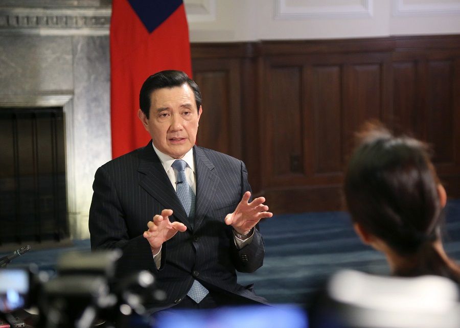 Taiwan President Ma Ying-jeou sits down with Straits Times senior regional correspondent Li Xueying for an exclusive interview at the Presidential Palace in Taipei, Taiwan, in April 2016, a month before he steps down as Taiwan president. (Taiwan Office of the President)
