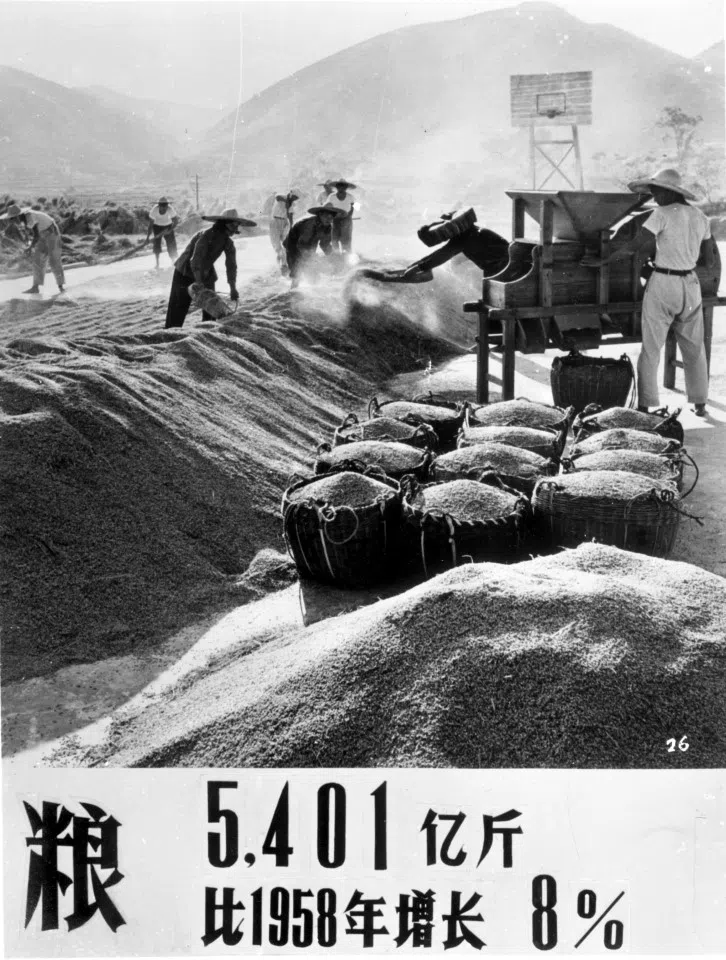 In 1959, official news reported an 8% increase in grain production compared with 1958, while in reality, there was famine.