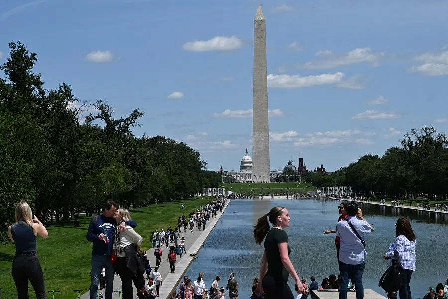 People visit the Lincoln Memorial during Memorial Day weekend, in Washington, DC, on 25 May 2025. (Alex Wroblewski/AFP)
