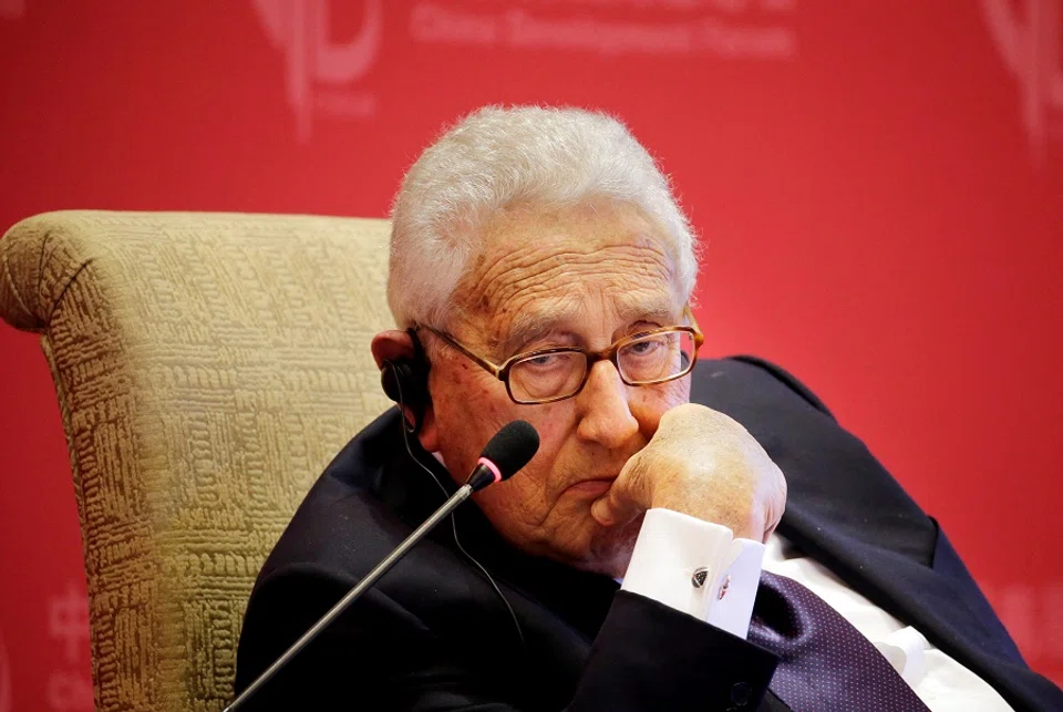 Former US Secretary of State Henry Kissinger listens to a question at the China Development Forum, in Beijing, China, on 21 March 2015. (Jason Lee/Reuters)