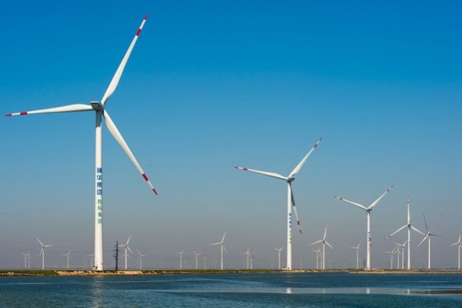 Sembcorp's operating wind power asset in Huanghua, Hebei, China, 2 December 2021. (Sembcorp)