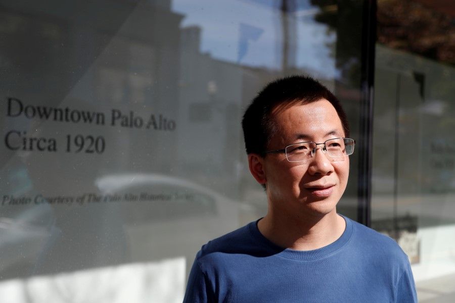Zhang Yiming, founder and global CEO of ByteDance, poses in Palo Alto, California, 4 March 2020. (Shannon Stapleton/REUTERS)