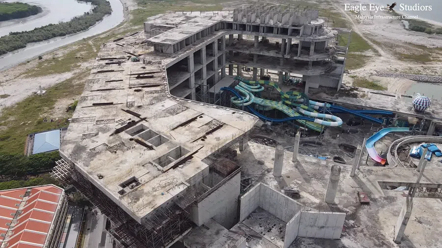 The Melaka Gateway project has been reduced in scale to a cruise terminal. (Screenshot from YouTube/SZ - Eagle Eye Studiors)