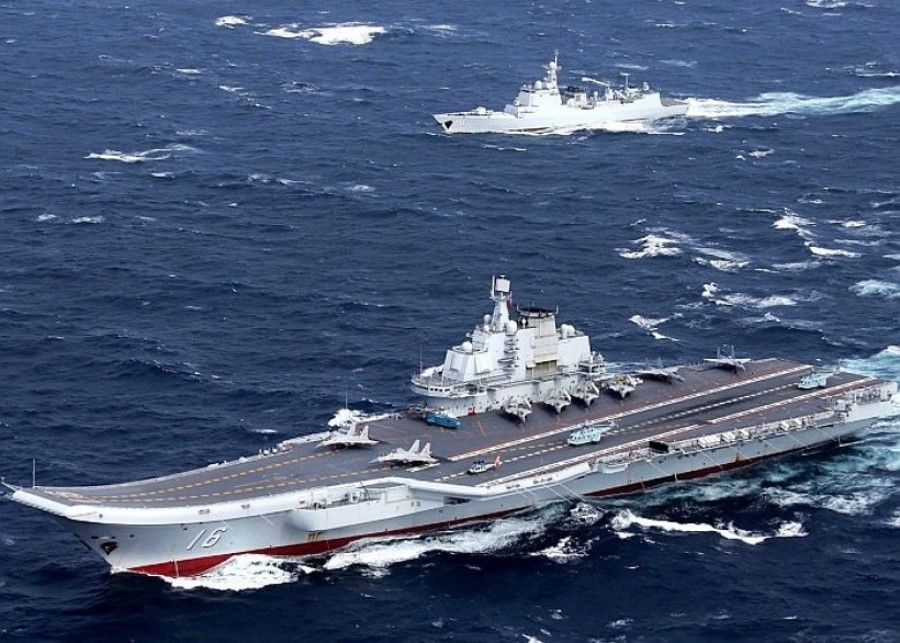 The Liaoning at sea. (Internet)