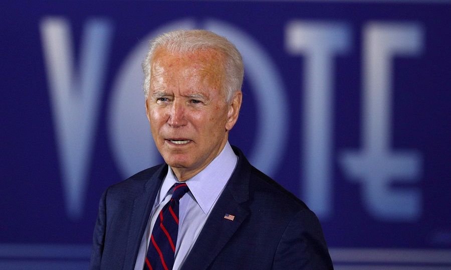 US Democratic presidential candidate Joe Biden delivers remarks at a Voter Mobilisation Event campaign stop at the Cincinnati Museum Center at Union Terminal in Cincinnati, Ohio, US, 12 October 2020. (Tom Brenner/File Photo/Reuters)