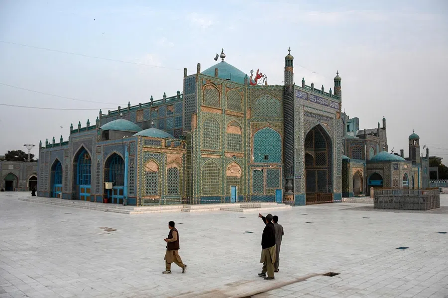 The Hazrat-e-Ali Shrine, or the Blue Mosque, in Mazar-i-Sharif, Afghanistan, 3 November 2025. (Atif Aryan/AFP)