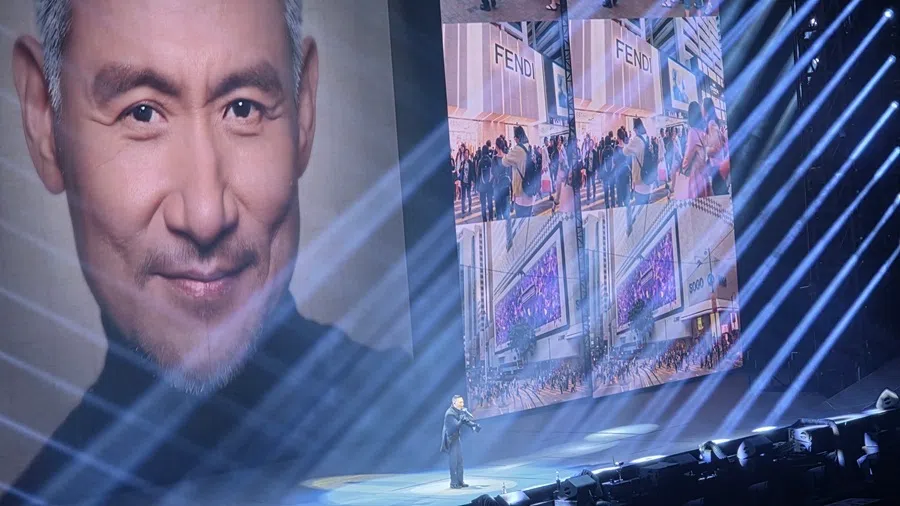 Hong Kong singer Jacky Cheung in concert in Singapore, November 2025.