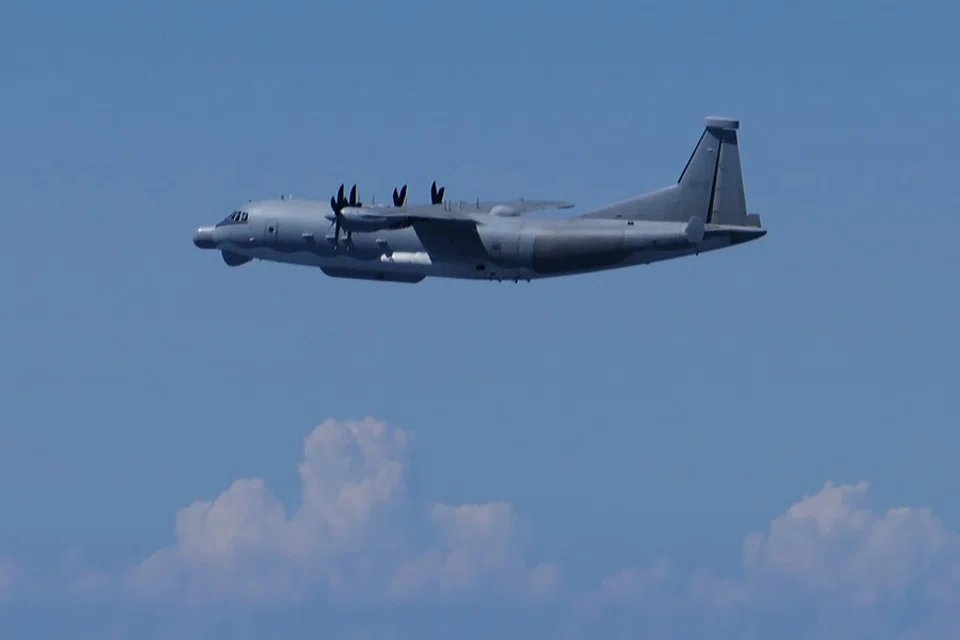 This handout photo taken and released on 26 August 2024 by Japan’s Ministry of Defense Joint Staff Office shows a Chinese military Y9 intelligence-gathering aircraft that Japan’s defence ministry said “violated” Japanese airspace. Japan scrambled fighter jets on 26 August after the Chinese military aircraft aircraft entered Japanese airspace at 11:29 am (0229 GMT) for around two minutes, the ministry added. (Handout/Japan’s Ministry of Defense/AFP)