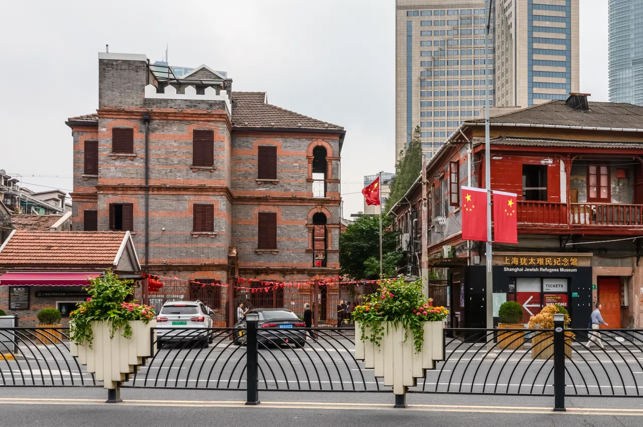 Former Moshe Synagogue and Shanghai Jewish Refugees Museum, commemorating the Jewish refugees who lived in Shanghai during World War II in Tilanqiao area, Hongkou, on 5 October 2019. (iStock)