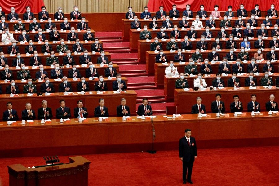 Chinese President Xi Jinping attends the opening ceremony of the 20th National Congress of the Communist Party of China, at the Great Hall of the People in Beijing, China, 16 October 2022. (Thomas Peter/Reuters)