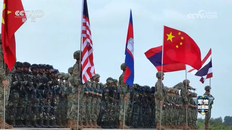 A screen grab from a video featuring the opening of Peace and Friendship-2023. (Internet)