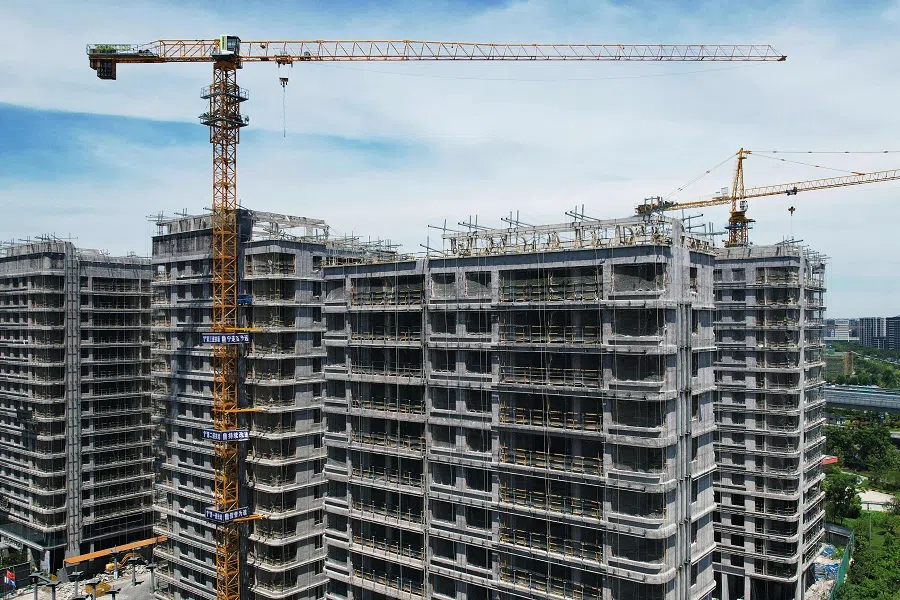 A general view of an under-construction residential housing complex in Hangzhou, Zhejiang province, China, on 15 July 2024. (AFP)