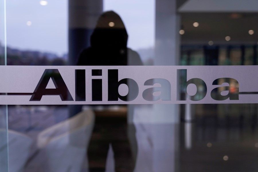 A logo of Alibaba Group is seen at the company's headquarters in Hangzhou, Zhejiang province. (Aly Song/REUTERS)