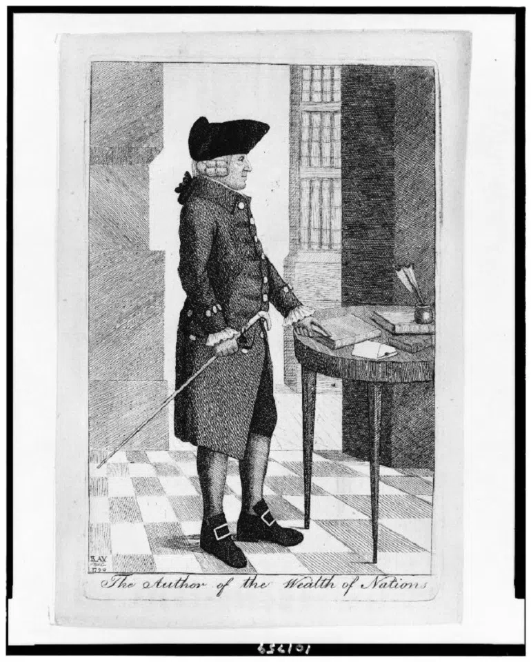 A portrait of Adam Smith. (United States Library of Congress's Prints and Photographs division)