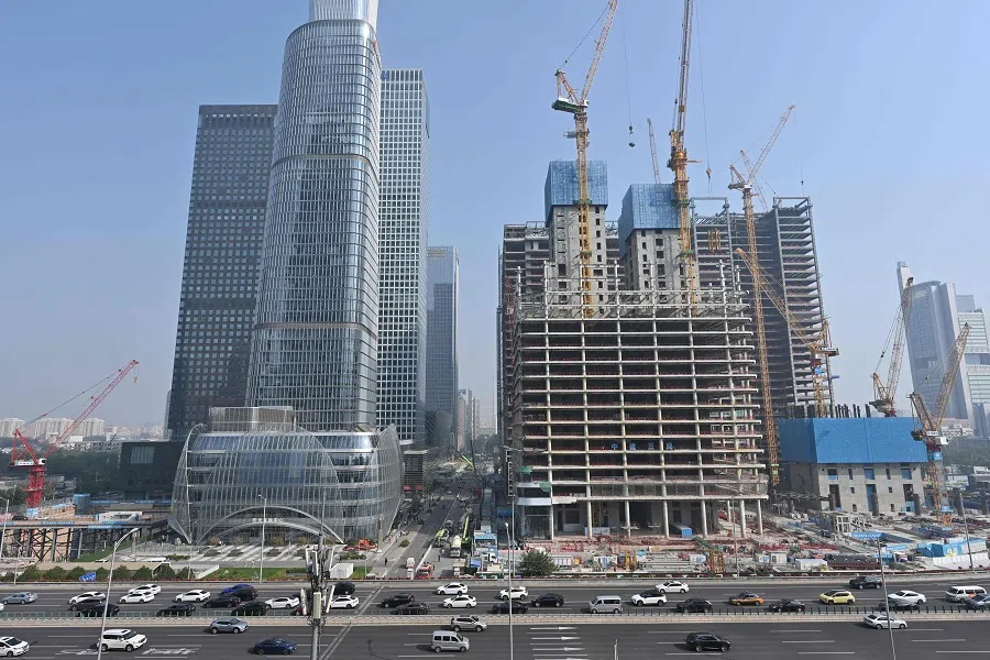 A construction site is seen in Beijing on 12 October 2024. (Adek Berry/AFP)