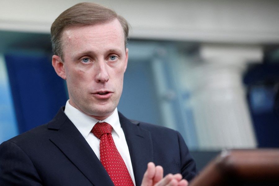White House national security adviser Jake Sullivan addresses the daily press briefing at the White House in Washington, US, 30 September 2022. (Jonathan Ernst/Reuters)