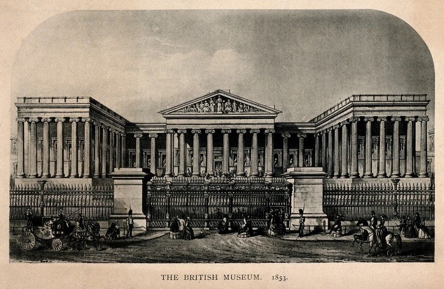 An image of the British Museum in 1853, made through the collotype process. (Wikimedia)