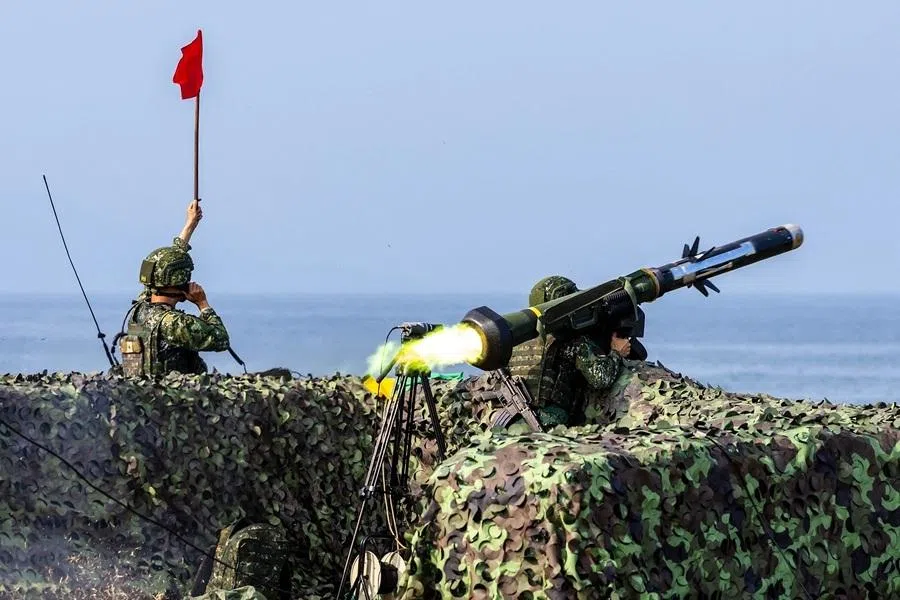 A handout photo from Taiwan Military News Agency (MNA) taken on 3 June 2026 shows Taiwanese military conducting live-fire drills with Altius-600M UAVs on maritime targets.
