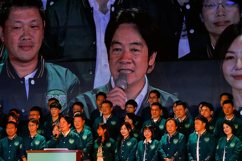 Taiwan Vice-President William Lai makes a speech at the ruling Democratic Progressive Party annual congress in Taipei, Taiwan, on 16 July 2023. (Ann Wang/Reuters)