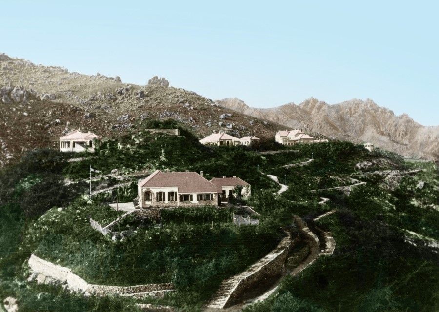 An area with German-style villas in the mountain areas near Qingdao, Shandong, in the mid-1900s.