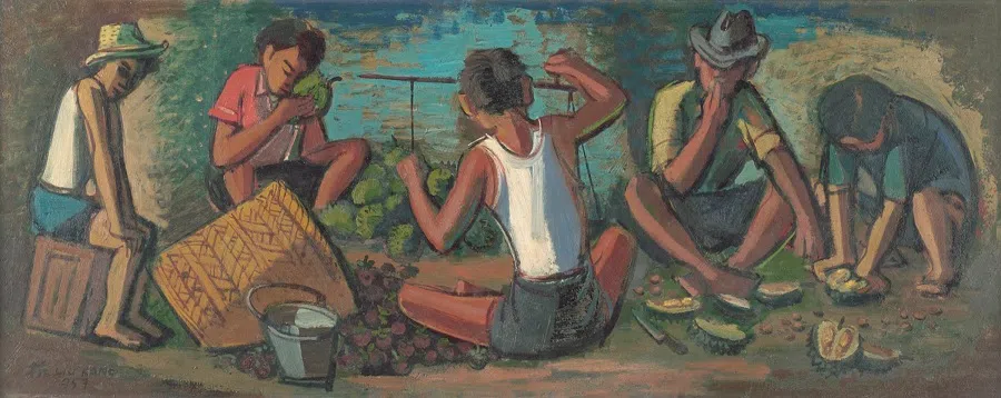 Liu Kang, Durian Vendors, 1957.