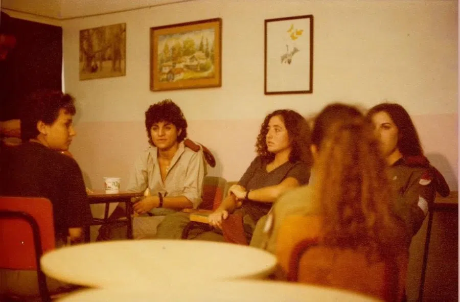 A senior female soldier at a military base.