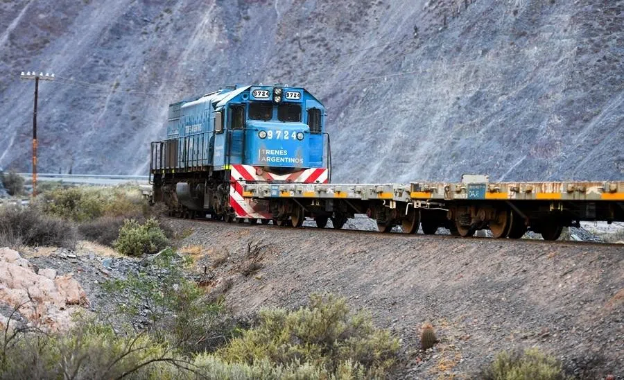 A Belgrano Cargas freight train on the Belgrano line travels through El Alisal, as Argentina plans to privatise its ageing railway network to cut transport costs and boost exports, with the first tender for Belgrano Cargas lines set for early 2026, in El Alisal, Salta Province, Argentina, on 10 May 2022.