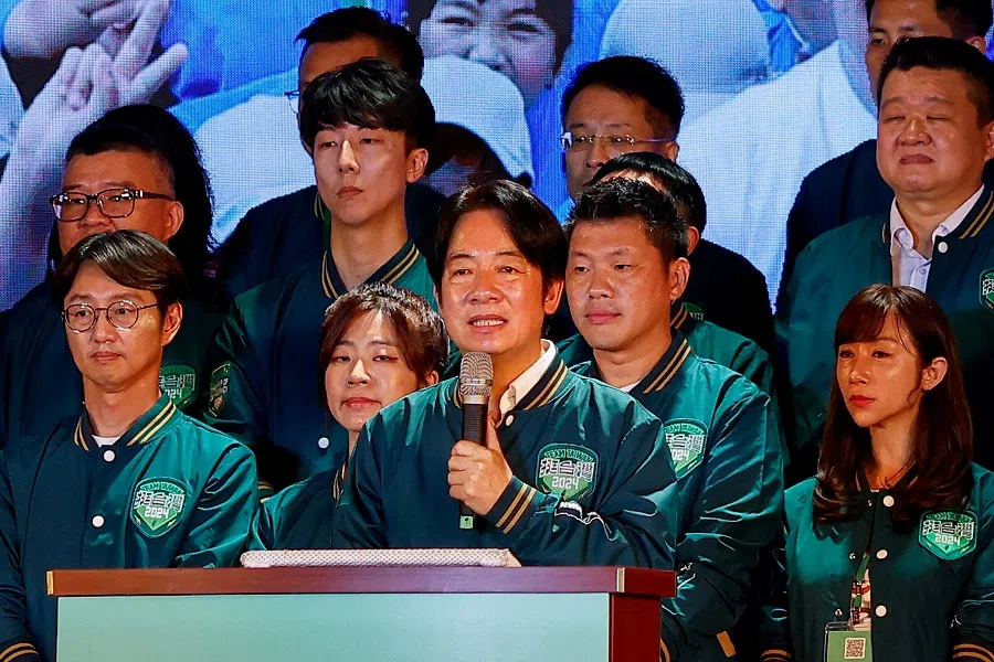 Taiwan Vice President William Lai makes a speech at the ruling Democratic Progressive Party annual congress in Taipei, Taiwan, 16 July 2023. (Ann Wang//File Photo/Reuters)